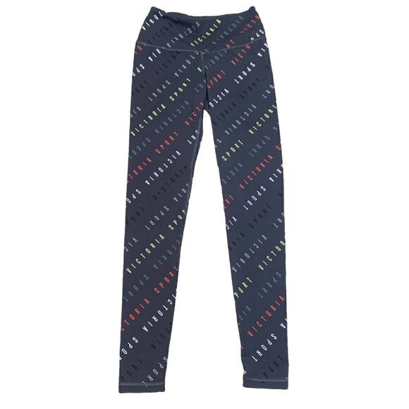 Women’s 𝅺Victoria’s Secret Sport gray logo Knockout Tights leggings - Picture 3 of 7